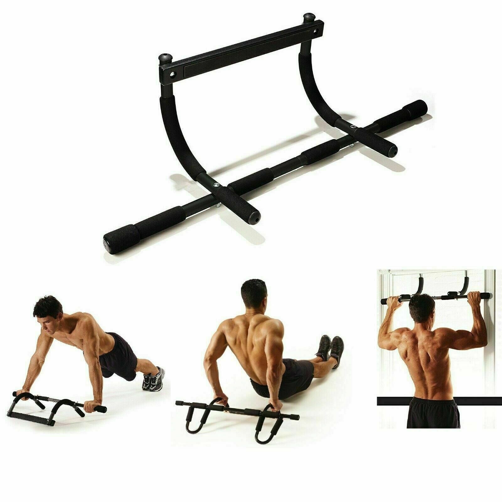Thicken Steel Pipe Horizontal Bar Upper Body Pull-Up Bar Heavy Duty Workout Bar Chin-Up Strength Workout Fitness Equipment