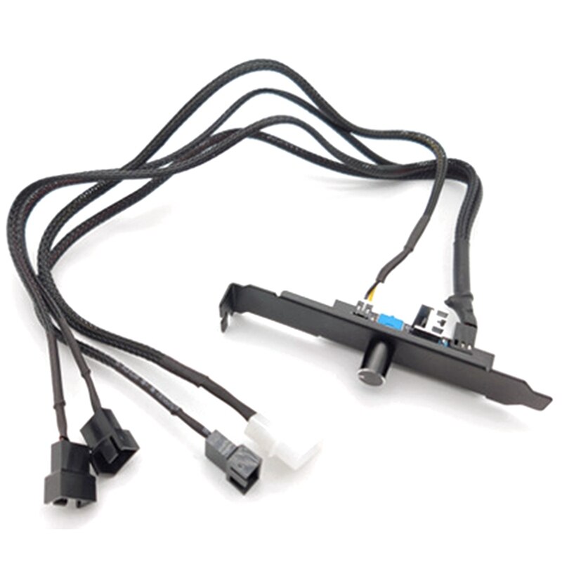 3 Channels PC Cooler Cooling Fan Speed Controller for CPU Case Fan for PCI Temperature Control Regulation 12V 3Pin/4Pin: Default Title