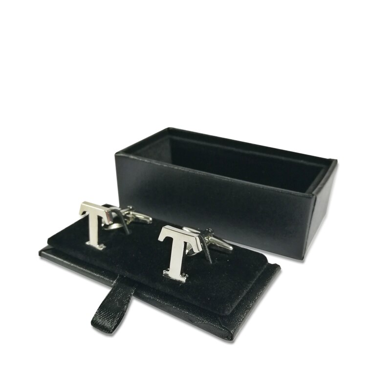 Manschettknappar paket kista svart läder manschettknappar smycken förvaring organisatör box fodral hållare 8 x 4 x 3cm