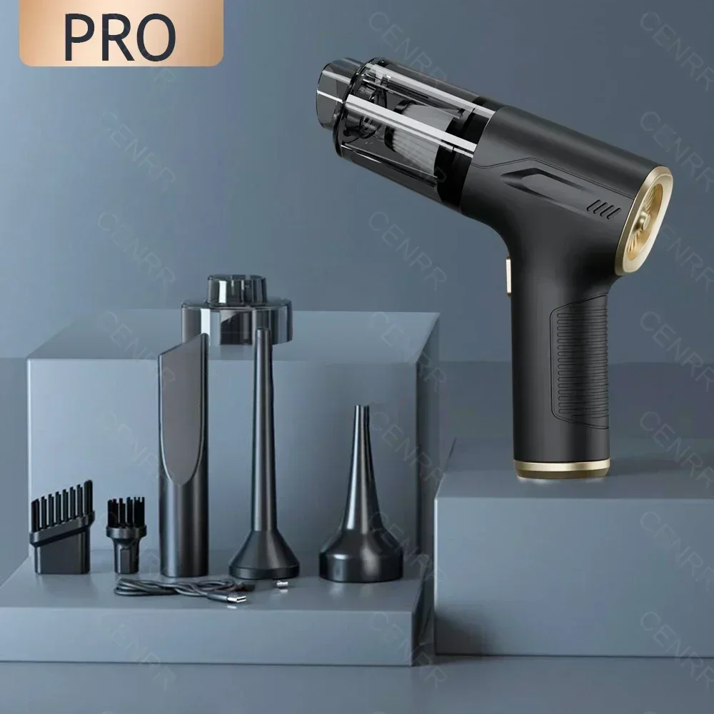 Cenrr 895000Pa Hoge Zuigkracht Auto Stofzuiger Draadloze Mini Draagbare Stofzuiger Krachtige Reinigingsmachine: groen