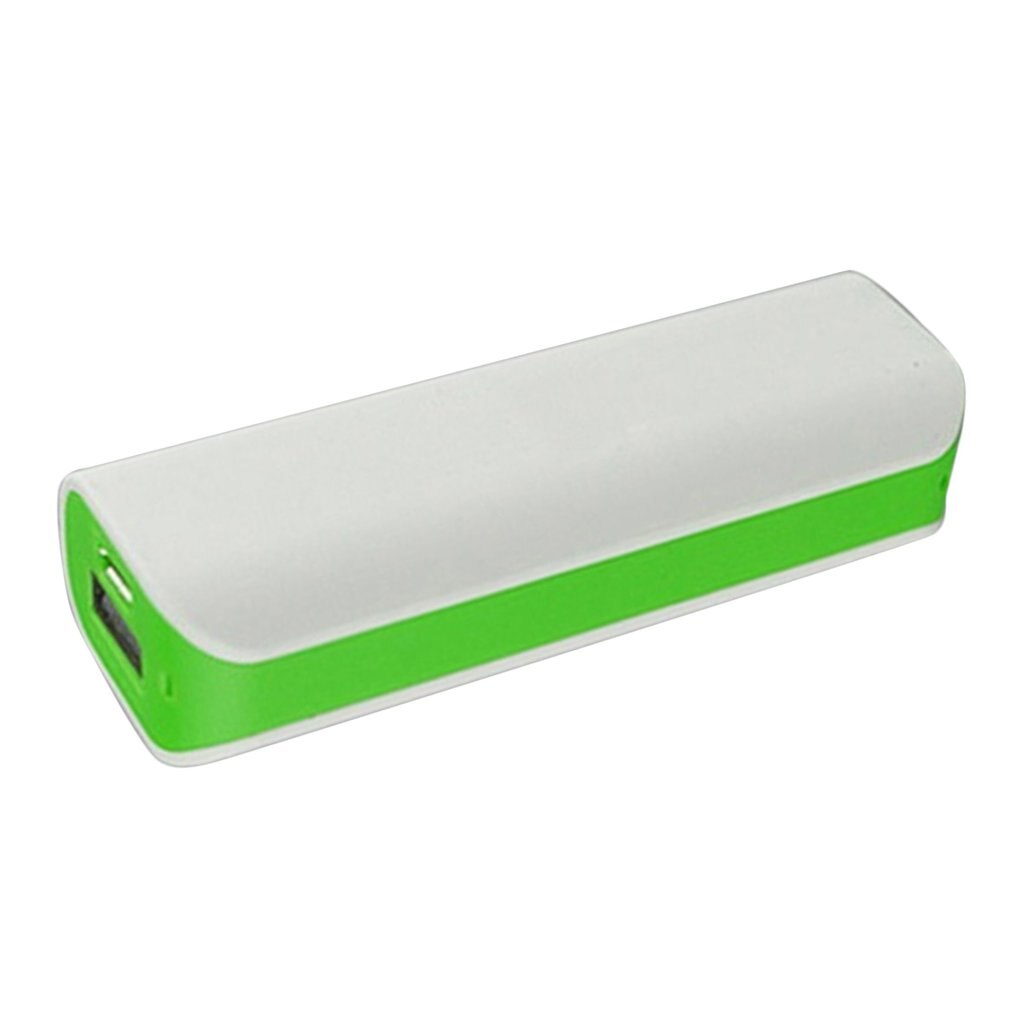 Green power bank shell free svejsning usb porte power bank pcb oplader etui gør det selv-sæt drevet  by 2600 mah 18650 batteri