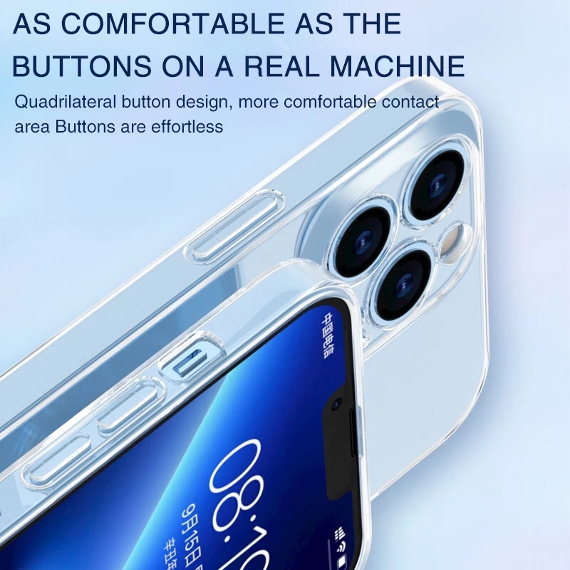Funda de teléfono transparente ultrafina para iPhone 15 14 13 12 11 Pro XS Max XR X 7 8 6 6s Plus SE 2022, funda trasera de silicona TPU suave