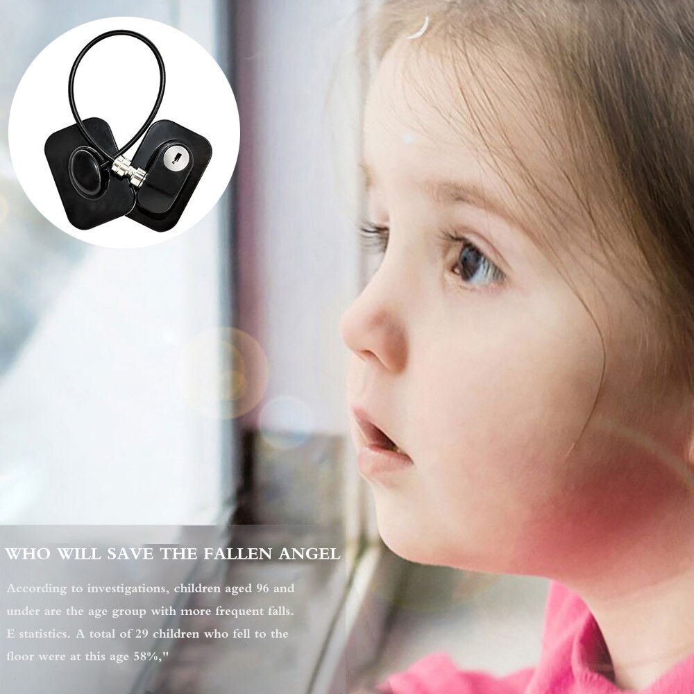 Stainless Steel Child Window Restrictor Security Lock Kids Prevent Childern Falling Window Lock Baby Protection