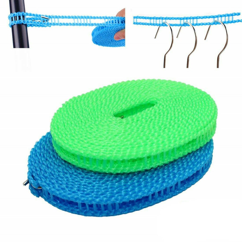 Nylon Hanging Rope Windproof Drying Rope Clothes Hangers Plastic Non-slip Clothes Hangers Rope Clothesline Washing Lines#30