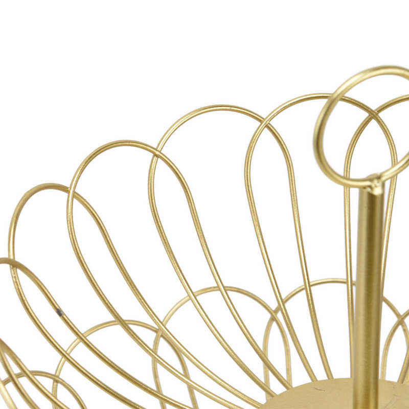 Goud Fruit Mand Geometrische 2 Tier Fruitschaal Grote Capaciteit Voor Home Decoratie