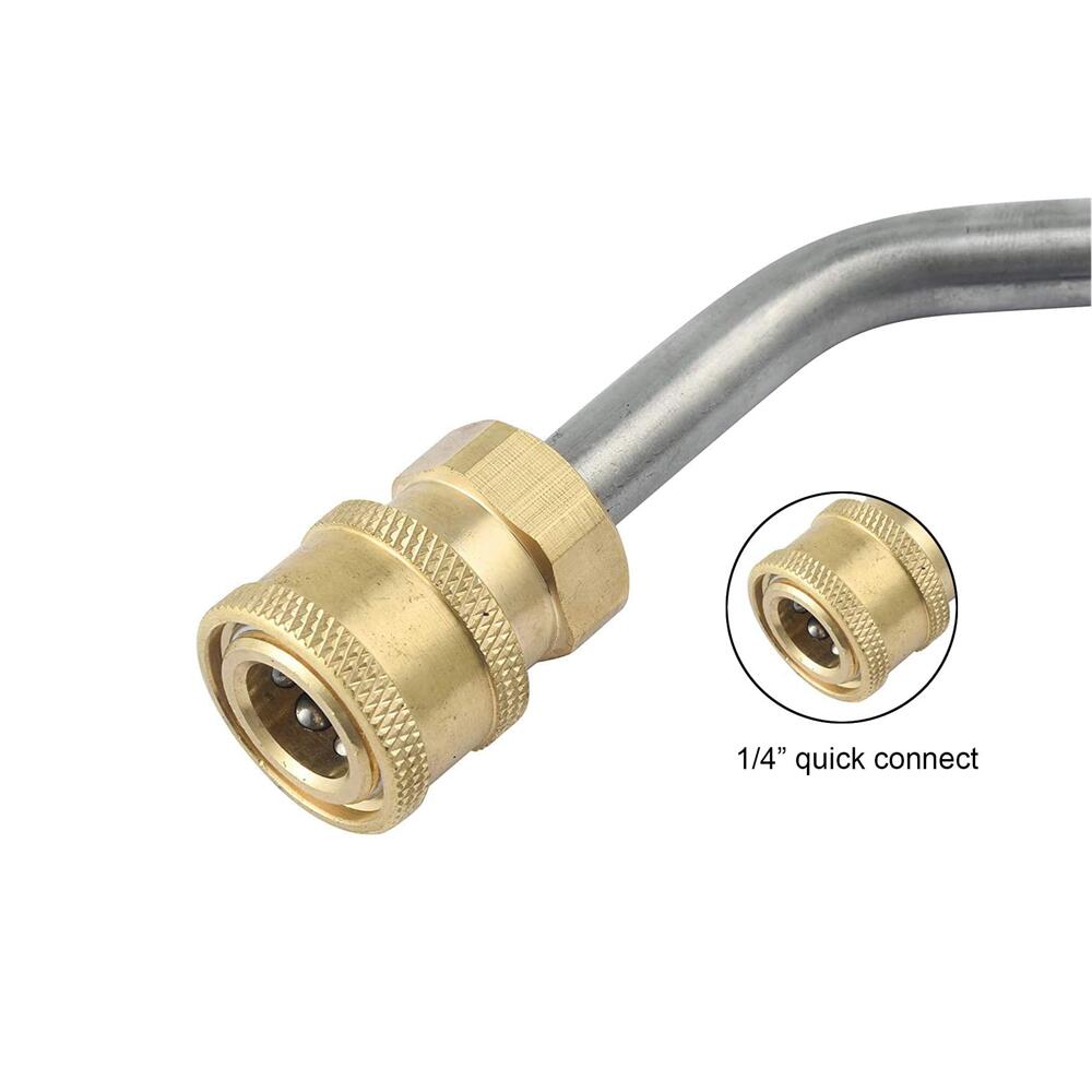 Pressure Washer Extension Wand With 1/4" Quick Connector Lance Spear With Curved Head Rod