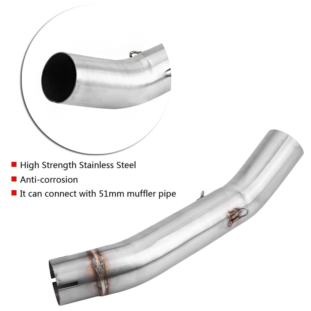 Motorcycle Exhaust Pipe can connect with 51mm muffler pipe won't rust Especially for Benelli BN302 TNT 300 #1