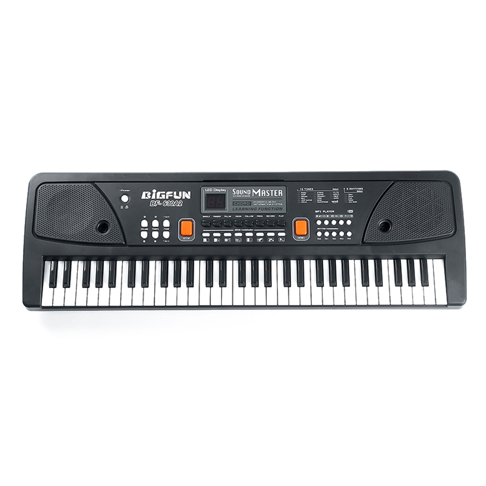 61 Keys Digital Music Electronic Keyboard Multifunctional Electric Piano for Piano Student with Microphone Musical Instrument