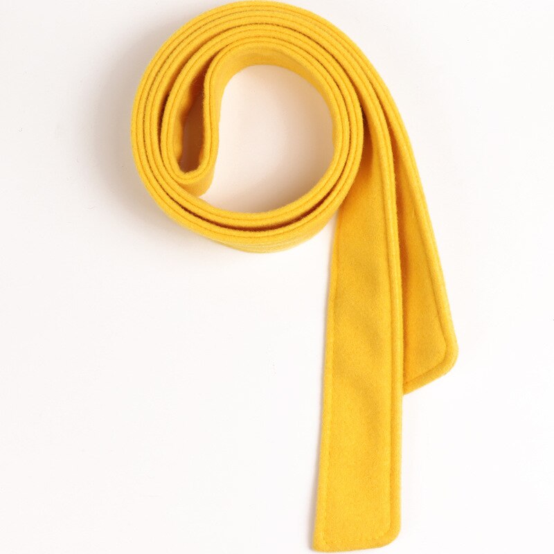 Abrigo con cinturón para señoras decorativas, cinturón ancho con doble cara para mujer, cinturones para abrigo, accesorios anudados para vestido de invierno,: Yellow