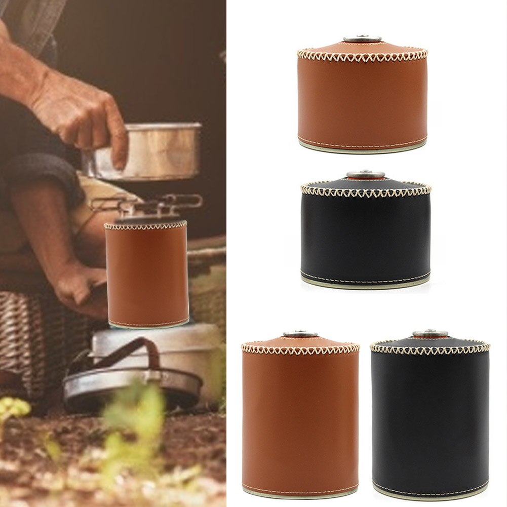 Camping Gas Tank Leather Case 450/230G Gas Bus Beschermhoes Duurzaam Bus Cover Bag Brandstof Cilinder Opslag tas
