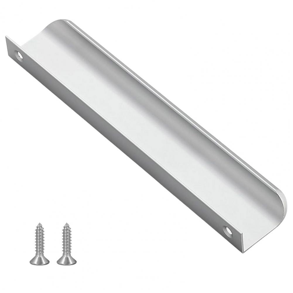 Hidden Cabinet Handle Edge Pulls Furniture Drawer Handles Kitchen Cabinet Door Handle Aluminum Alloy Finger Edge Wardrobe Pull: L / Red