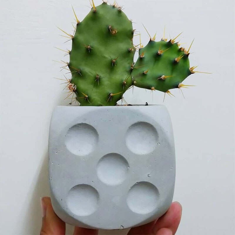 Diamond beton siliconen mallen Vele vormen Uil mallen voor cement cactus pot ambachten klei gips mold siliconen vormen: D-large-size