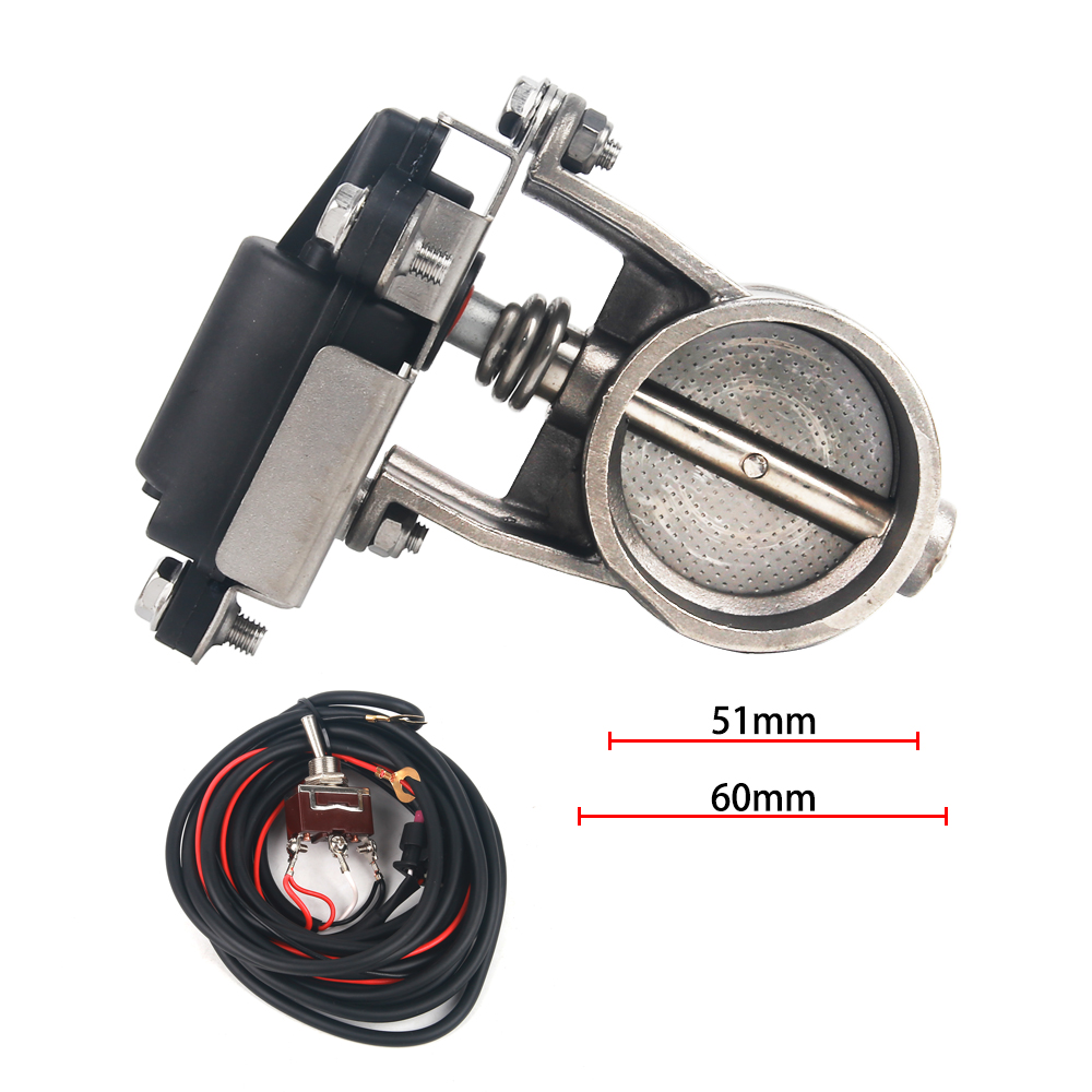 Válvula de controle de exaustão elétrica 51mm/60mm/63mm/70mm/76mm válvula de controle de exaustão-baixa pressão para escapamento catback downpipe: exército verde