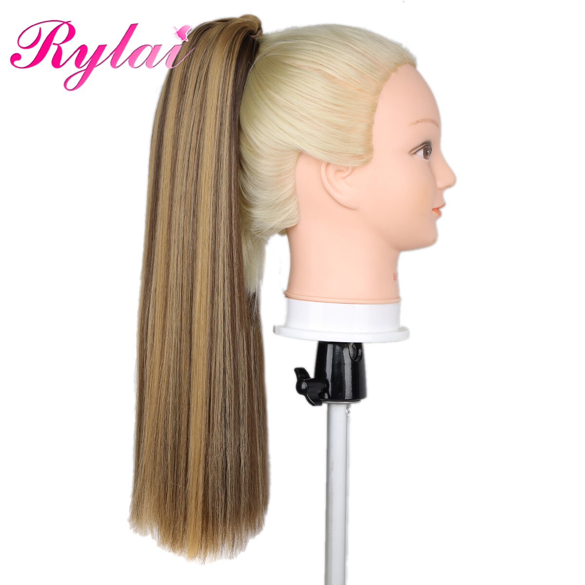 Rechte Paardenstaart Hair Extensions Claw Clip Synthetische Pony Tail Extensions 18 Inches Voor Vrouwen Beautyhair Door Rylai