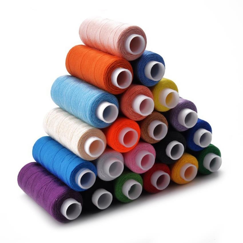 Carrete de hilo de coser, bobina de hilo surtido de colores, 250 yardas, 30 unidades