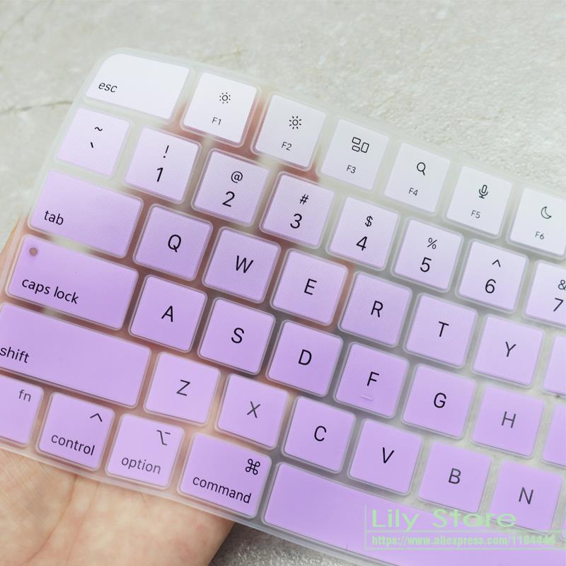 Tastaturbeskytter til apple imac 24 tommer eu magic tastatur med touch id  a2449 m1 chip  a2450 2449 2450