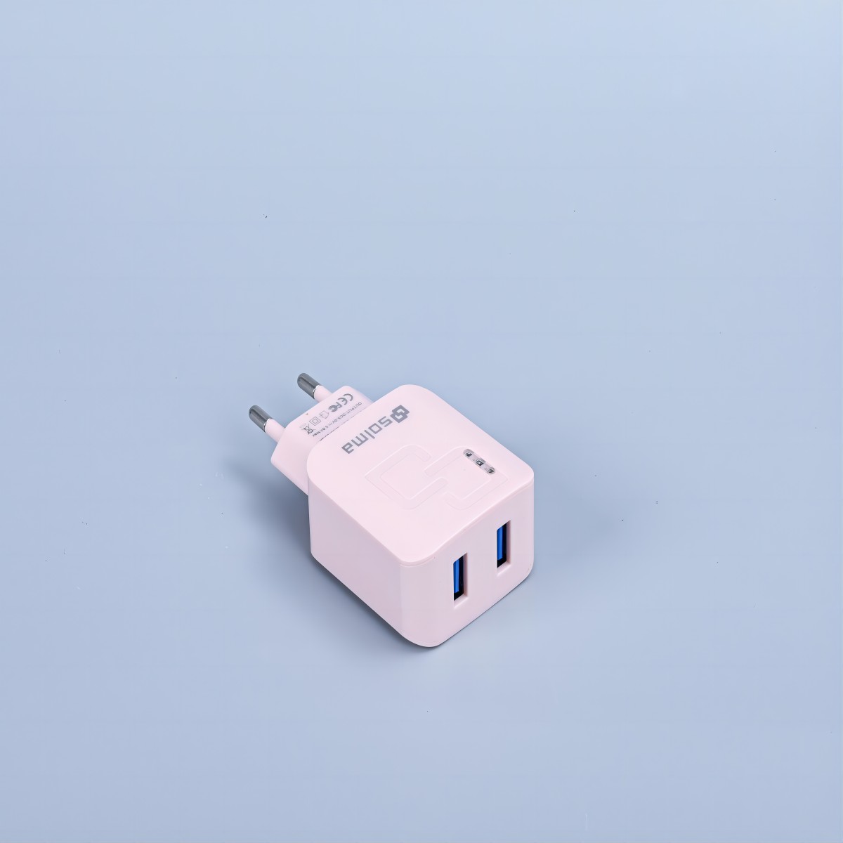 Adapter für Handy-Reiseladegerät, Lade-Indikator, Reise-Multi-intelligenter Kopf, leuchtender Port, Batterieladegerät: DE