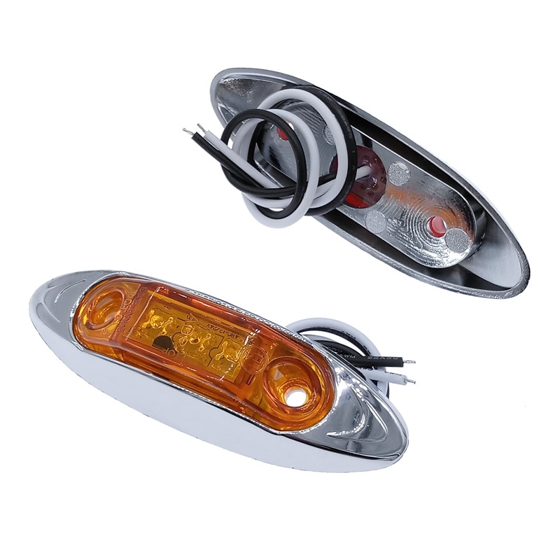 Luz LED roja de posición lateral para coche, luces externas, luz de despacho, 10-30V, luces traseras de tractor, amarillo