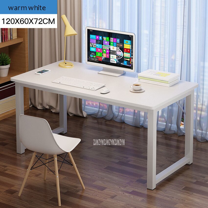 120/140cm*60*72cm Computer Desk Laptop Table for Home Office Working Study Wooden Desktop Steel Frame Durable Simple Desk Table