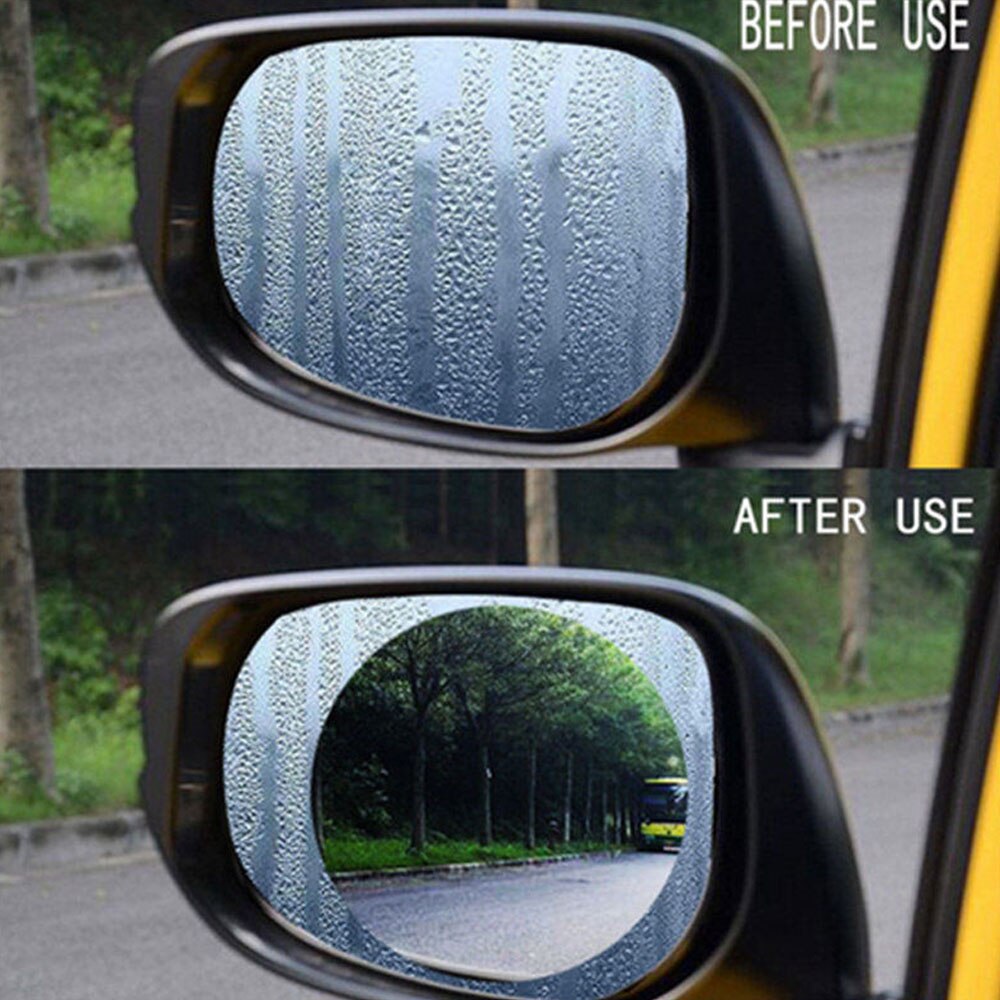 Dsycar bil regnfilm bakspejl beskyttende film anti-tåge membran anti-refleks vandtæt regntæt bilvindue klar sikrere