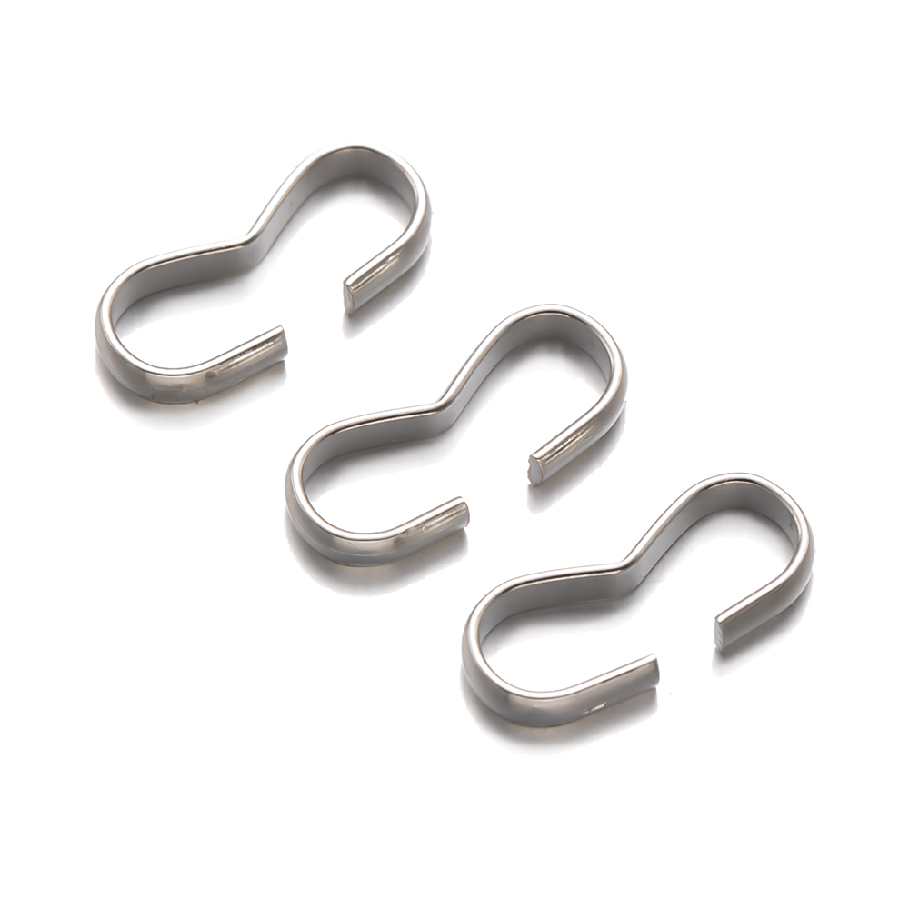 Conectores de Metal para collares, pulseras, ganchos colgantes, hebilla, suministros para fabricación de joyas, 100 piezas, 7/8/9/11/14mm: S / Negro