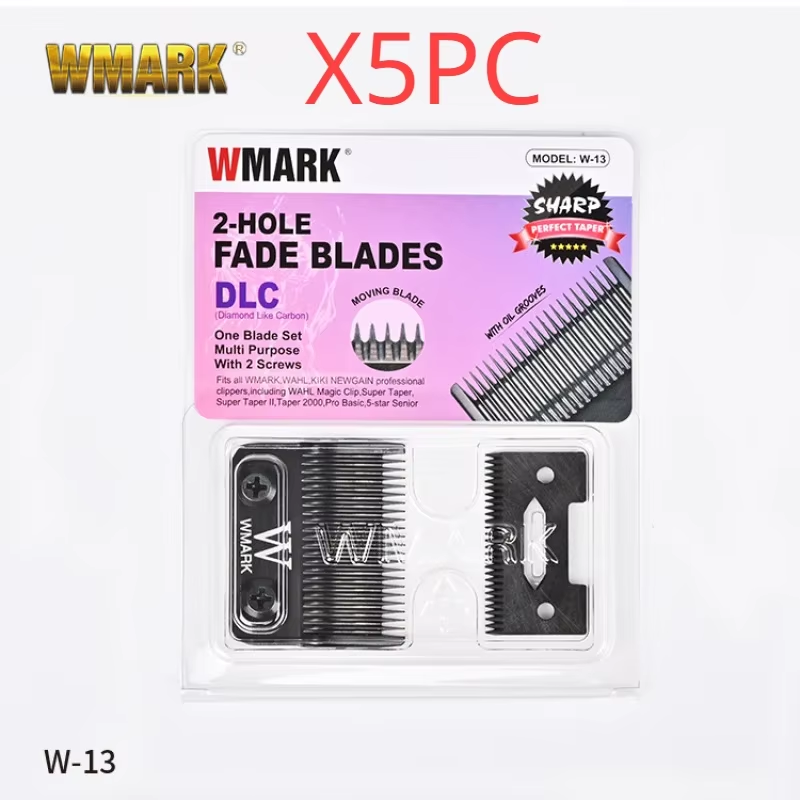 WMARK W-13 DLC FADE cortadora de pelo hoja de repuesto 440C metalurgia de polvo de acero inoxidable hoja móvil de cerámica accesorios de reemplazo: Verde claro