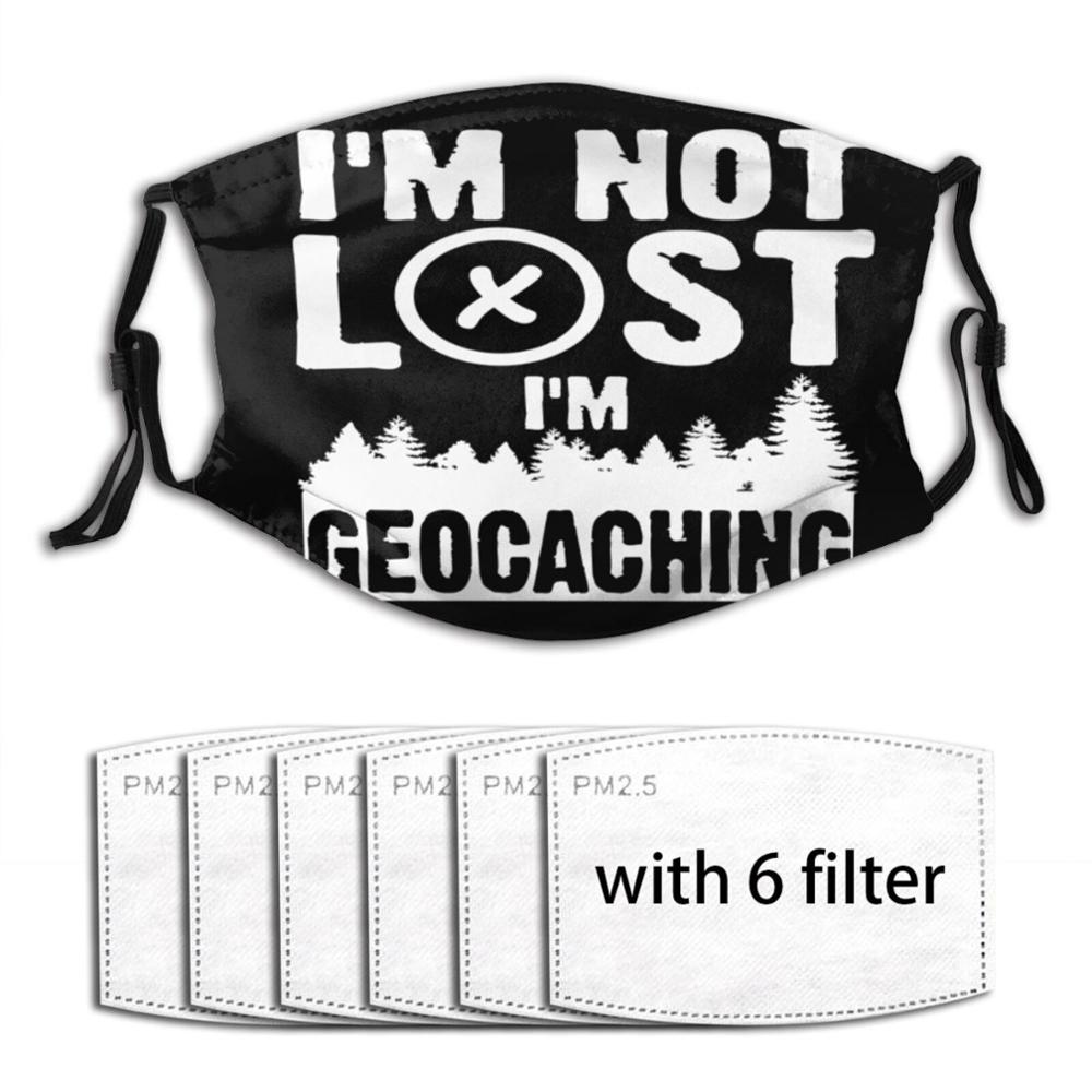 I'm Not Lost I'm Geocaching Cotton for germ protection for adults washable reusable: color-1 / Adult