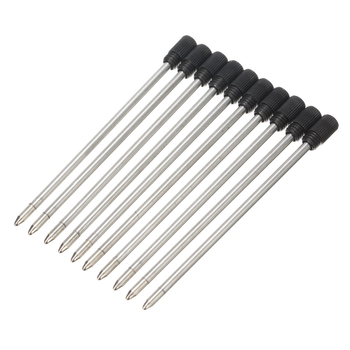 20 Piece Mini Ballpoint Replace Refill Pen 70mm Metal Element Black Ink Crystal Diamond Refill Pen School Student Supplies