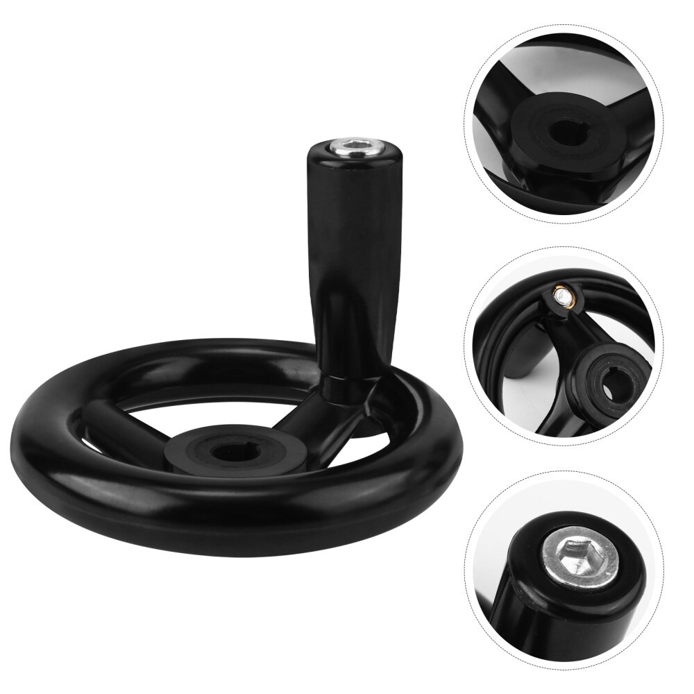 1 Pc Wheel Durable Round Hand Wheel Hand Crank Revolving Wheel for Industry