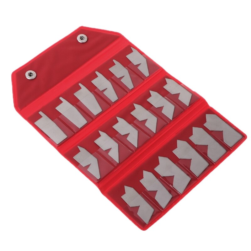 Stainless Steel Angle Gage 18pcs/set Inspection Gauge Template Machinist Tool K43C