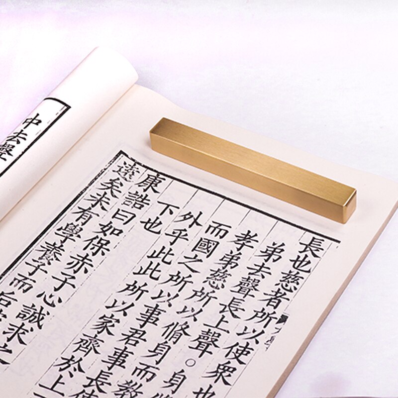 Eenvoudige Metalen Paperweights Chinese Borstel Kalligrafie Paperweights Massief Messing Presse-papier Student Draagbare Papier Drukken Prop