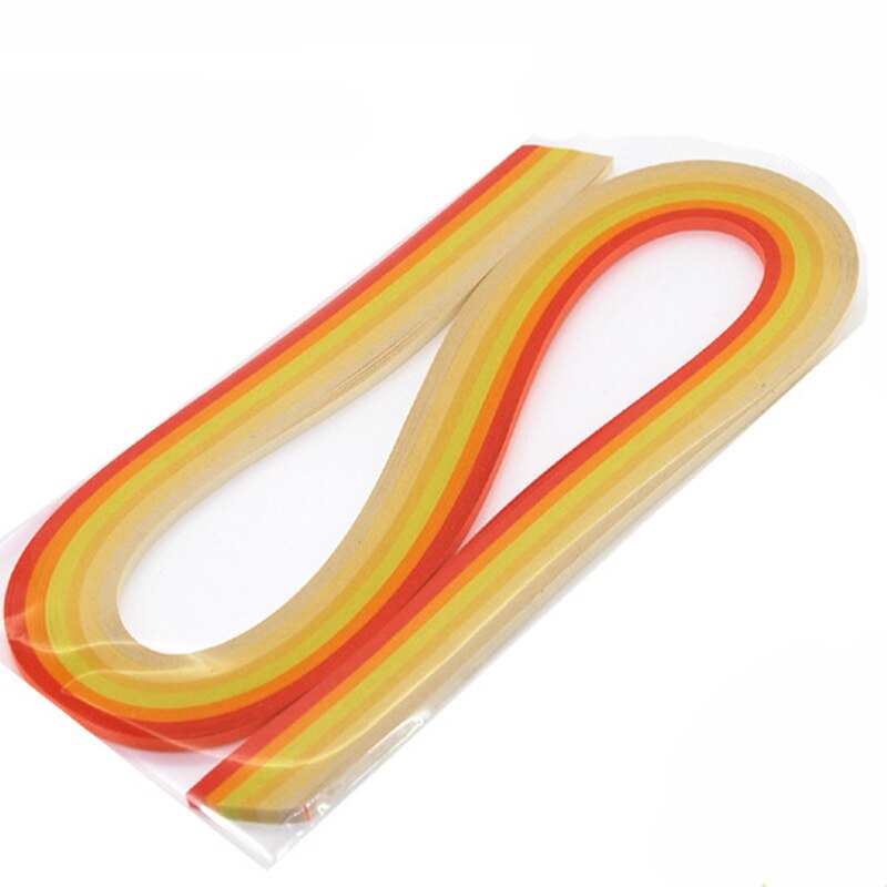 120 Strips Craft Paper Quilling Paper 5mm Origami DIY Art Tools Hand Made Scrapbooking Artwork Party Home Decor: Yellow series / 5mm