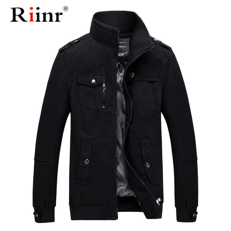 Herrjacka och kappor företag svart manligt vindjacka märke ytterkläder stativ krage herr varsity jacka överrock