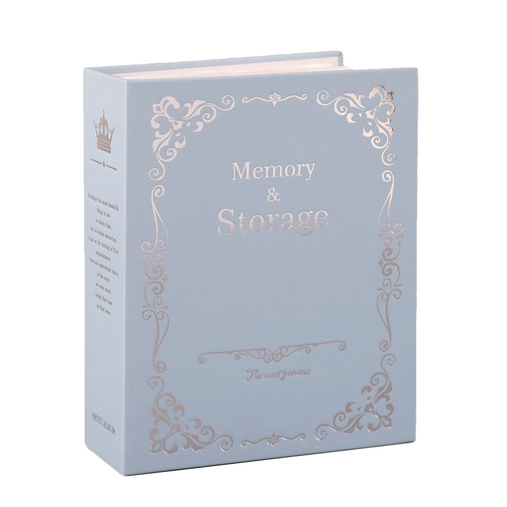 100 Pockets 6 inch Photo Album Picture Storage Scrapbooking Picture Case Photo Album Frame For Kids Children: Blue