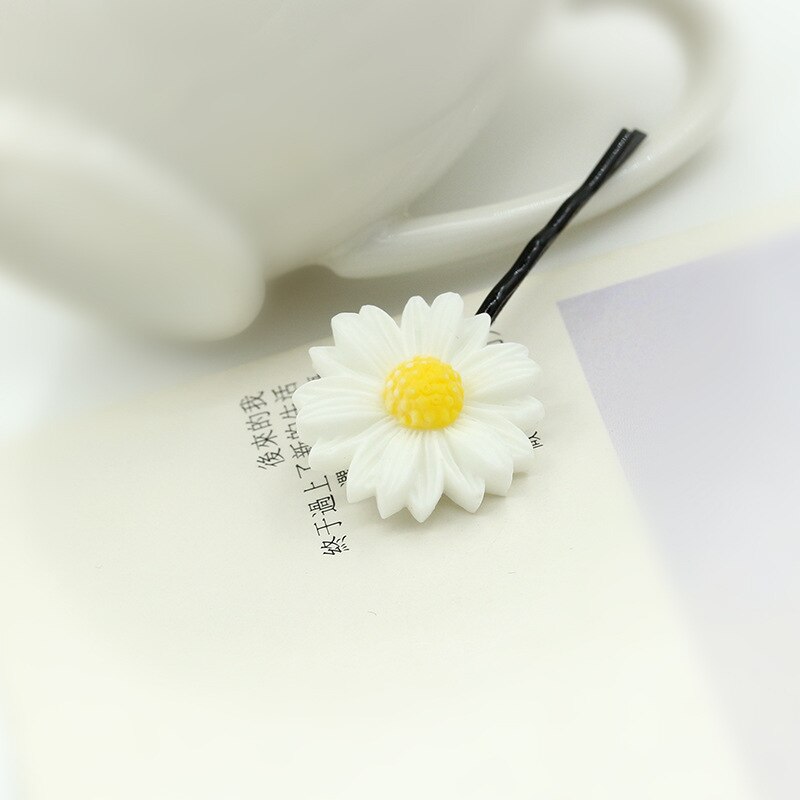 Mini Daisy Haar Clip Charms Bloem Elastische Haar Ring Touw Bands Haarspelden Paardenstaart Meisjes Kids Houder Haar Styling Accessoires