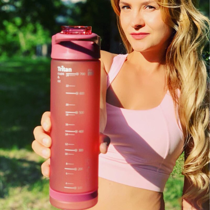 Diller Water sport fles met Stro voor Gym Fles BPA Gratis tritan plastic Sport Shaker water + flessen 750ml voor Kid/Vrouwen