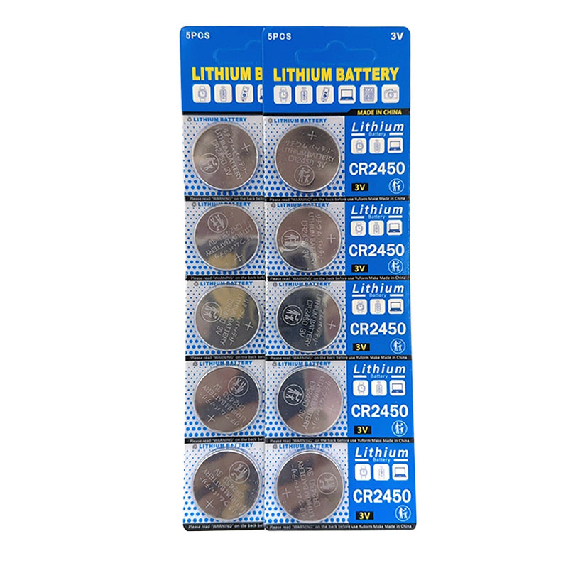 3V CR2450 Watch Buttom Battery KCR2450 5029LC LM2450 DL2450 ECR2450 BR2450 CR 2450 3V 600mAh Lithium Coin Cell Batteries: black