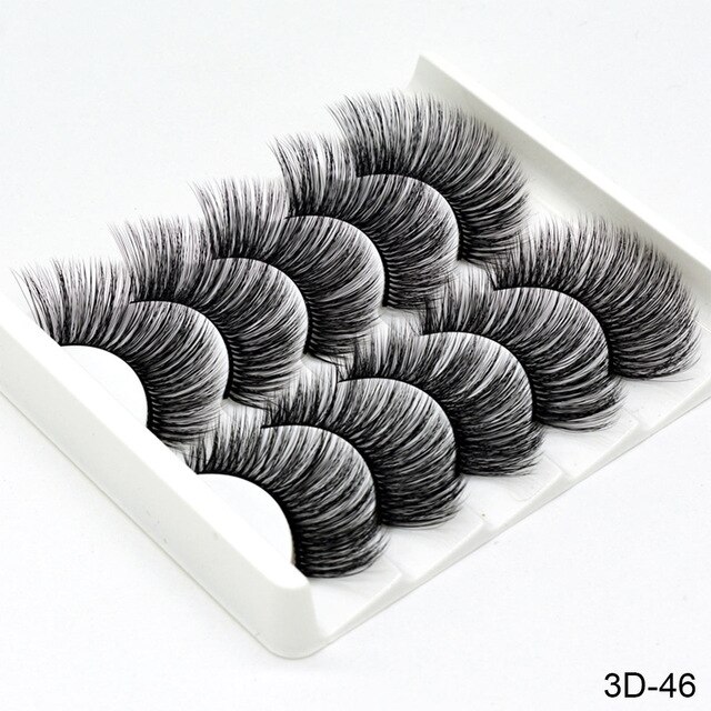 5Pairs 3D Nertsen Haar Valse Wimpers Natuurlijke/Dikke Lange Wimpers Piekerige Make-Up Beauty Extension Gereedschap Sexy Schapen: 3D46