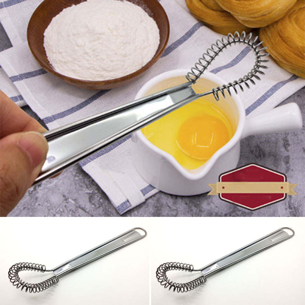 Baking Tool Whisk Handle Coated Stainless Steel Craft Sauce Smooth Mixture Milk Cooking