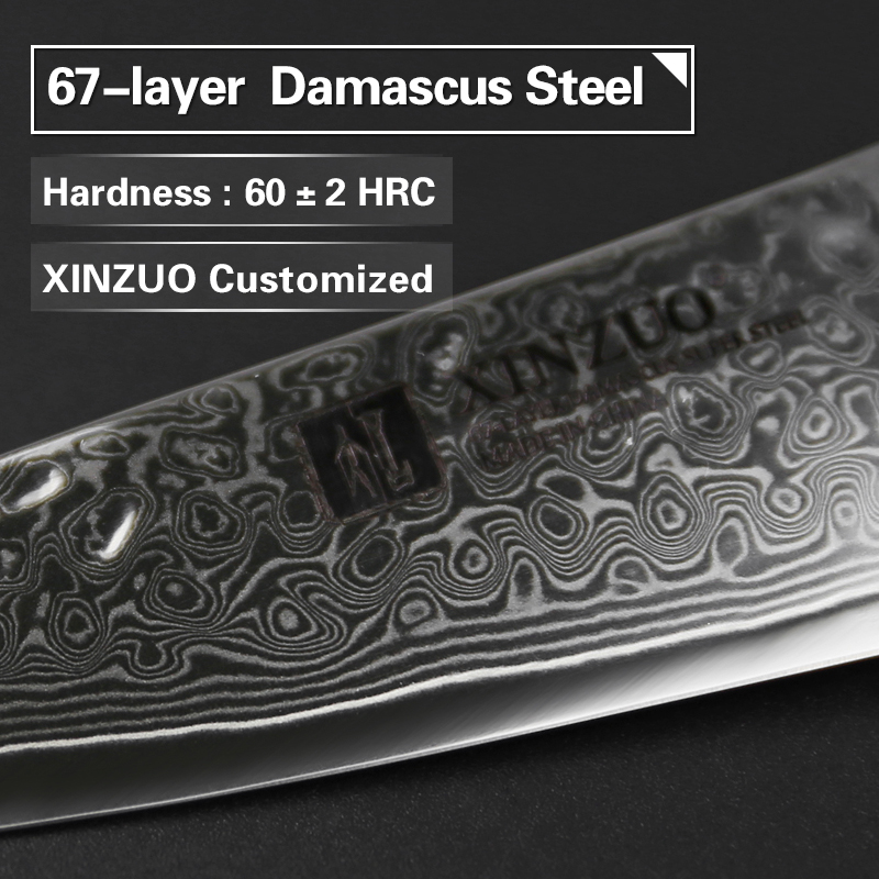 XINZUO 3.5"inch Fruit Knife High Carbon Damascus Knives Japanese VG10