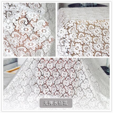 100cm * 140cm / Piece, White Embroidery Lace Cloth, Summer Dress Curtain, Wedding Dress Fabric, DIY Handmade Material: 5