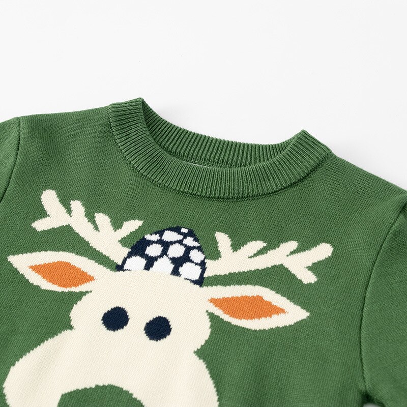 Lzh winter herfst ronde hals cartoon sweatshirt voor kinderen kerst jongenskleding breien dubbellaagse meisjes trui