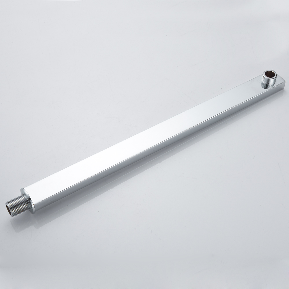 35/41CM Length Chrome Brass Wall Mounted Shower Mounting Brackets Bathroom faucet copper Square Shower pipe Arm