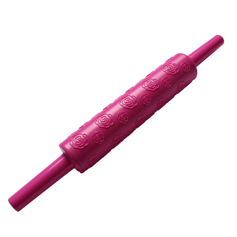 1 stk plastik mønster kagerulle prægerulle sugarcraft dekoration kagerulle gør det selv køkken bageværktøj: Rose