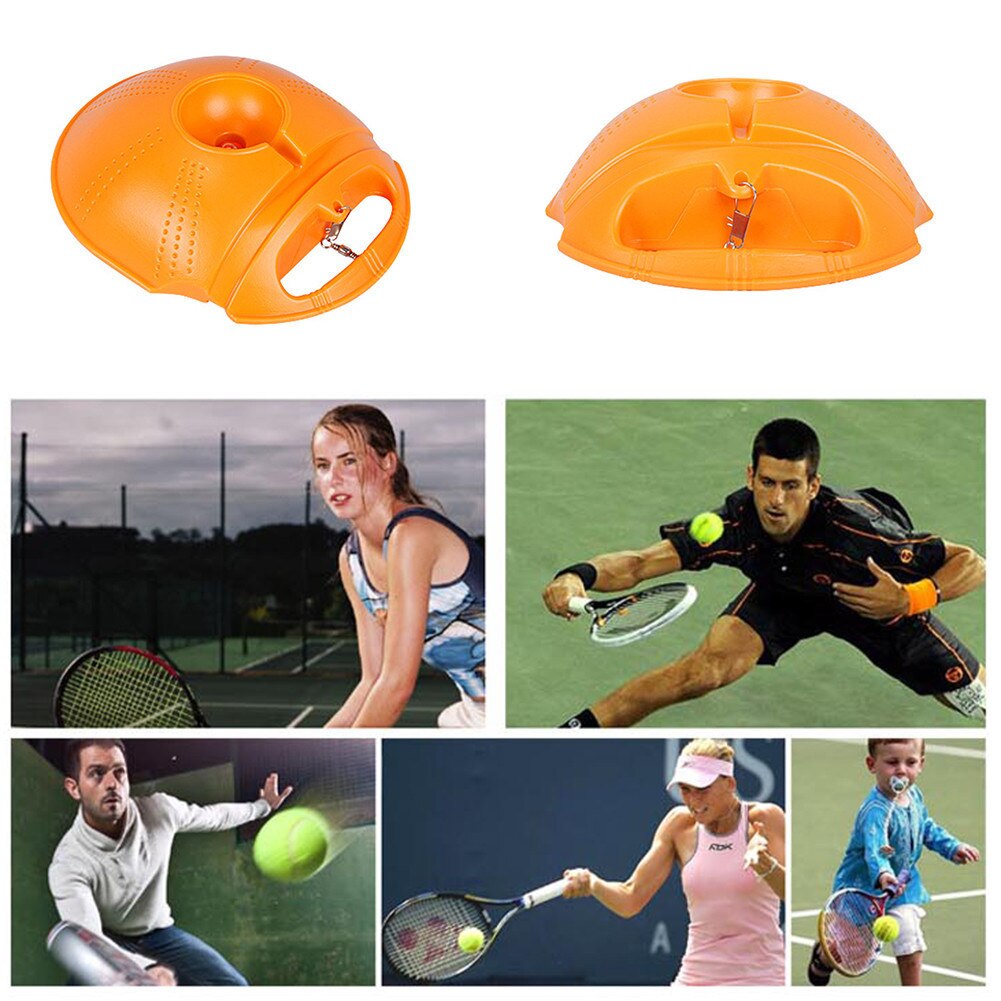 Heavy Duty Tennis Training Tool Exercise Tennis Ball Sport Self-study Rebound Ball with Tennis Trainer Baseboard Sparring Device