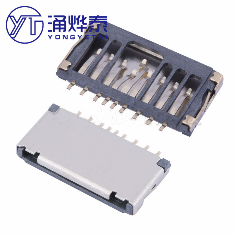 Mini Tf Micro Sd-kaart Connector Korte Dek Body Detecteren Voet Dek Met Een Plug-In Geheugenkaart slot