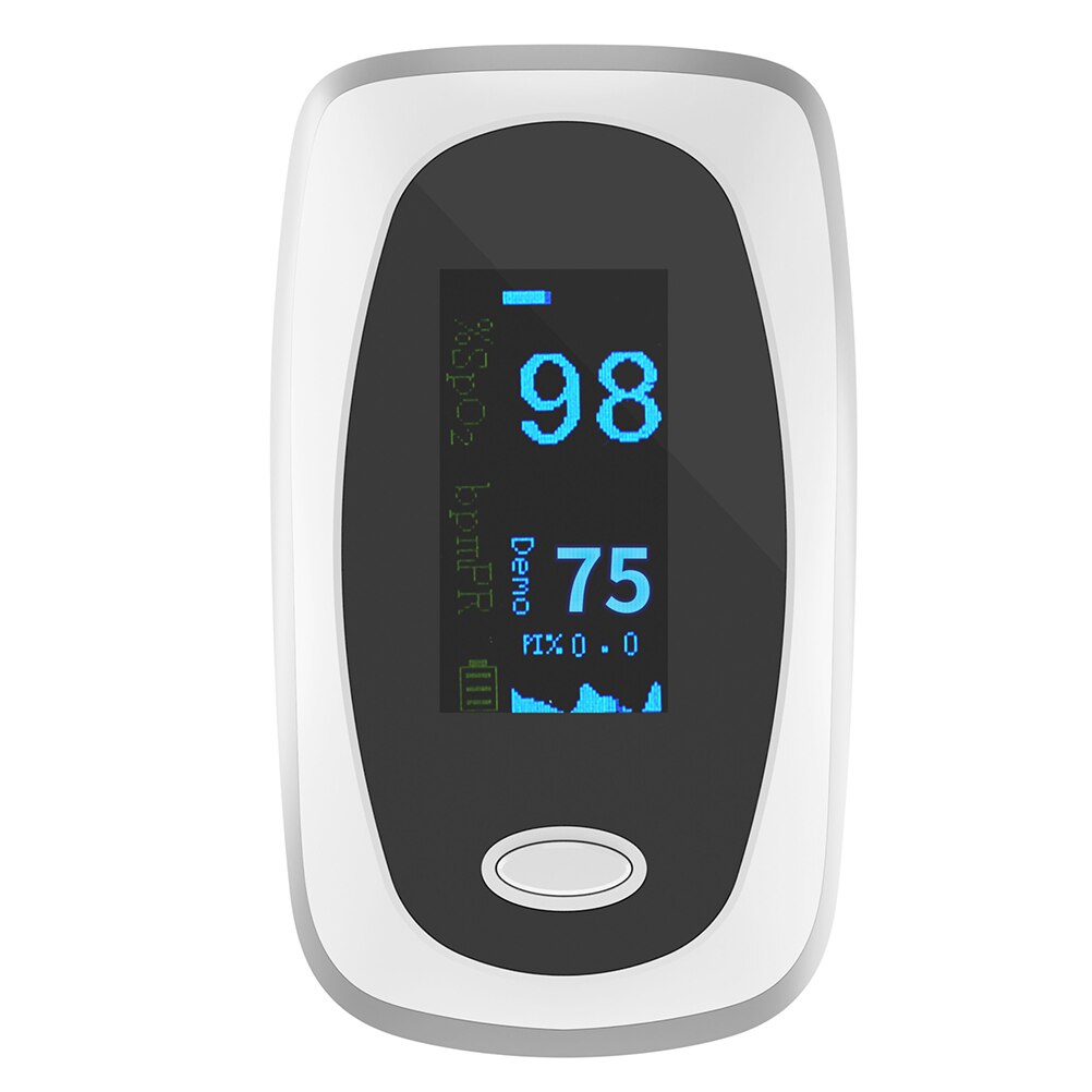 Oxímetro con Clip para dedo, Monitor de oxígeno en sangre, pulsómetro, oxímetro de oxígeno, pulsómetro, SpO2 oximetría sin batería (gris)
