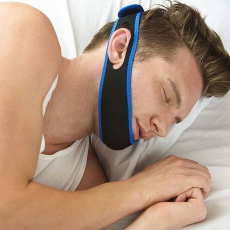 Unisex Anti Snoring Chin Strap Resistance Band Sleep Aid Devices Jaw Dislocation Correction Belt Supporter Headband Health Care