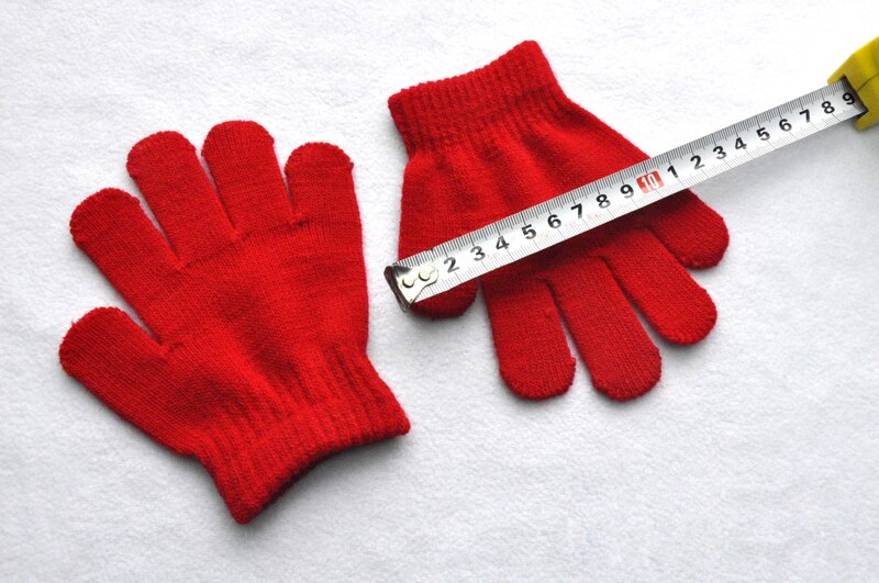 Wecute Art Winter Warme Handschuhe für 3-7 jahre freundlicher Reine Farbe Gestrickte Warme Handschuhe Kindergarten 13*10cm Weiche Außen Spielen
