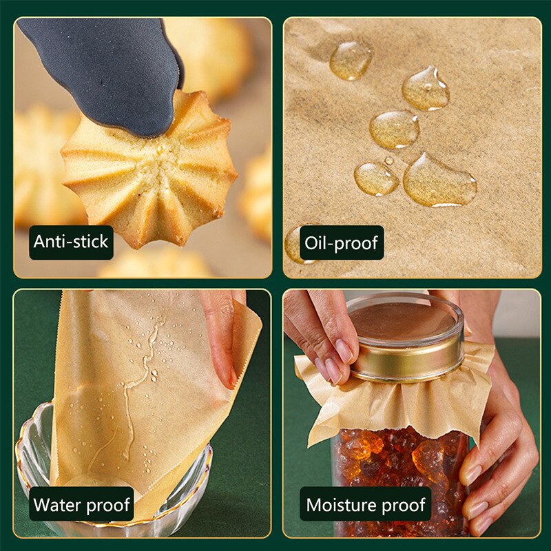 Parchment Baking Mats Non-Stick Cookies Liner Special Waxed Food Paper BBQ Grease Resistant Wrap Paper For Baking Kitchen Tools